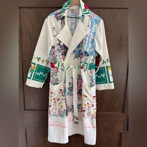 Carleen Vintage Textile Trench Coat